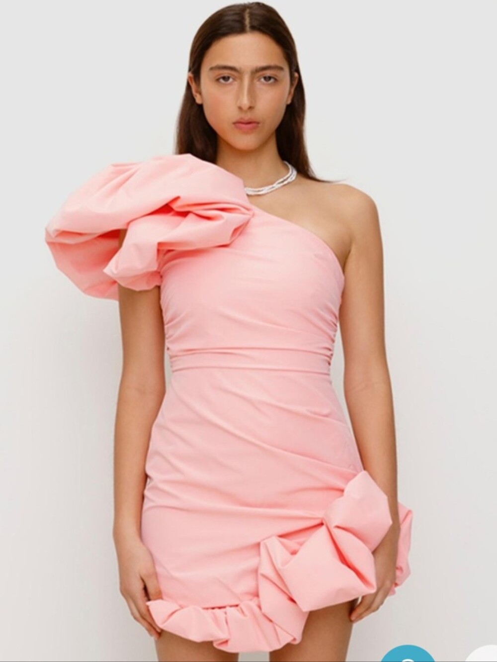The Wolf Gang Octavia‎ Pink Cocktail Party One Shoulder Statement Dress Size M